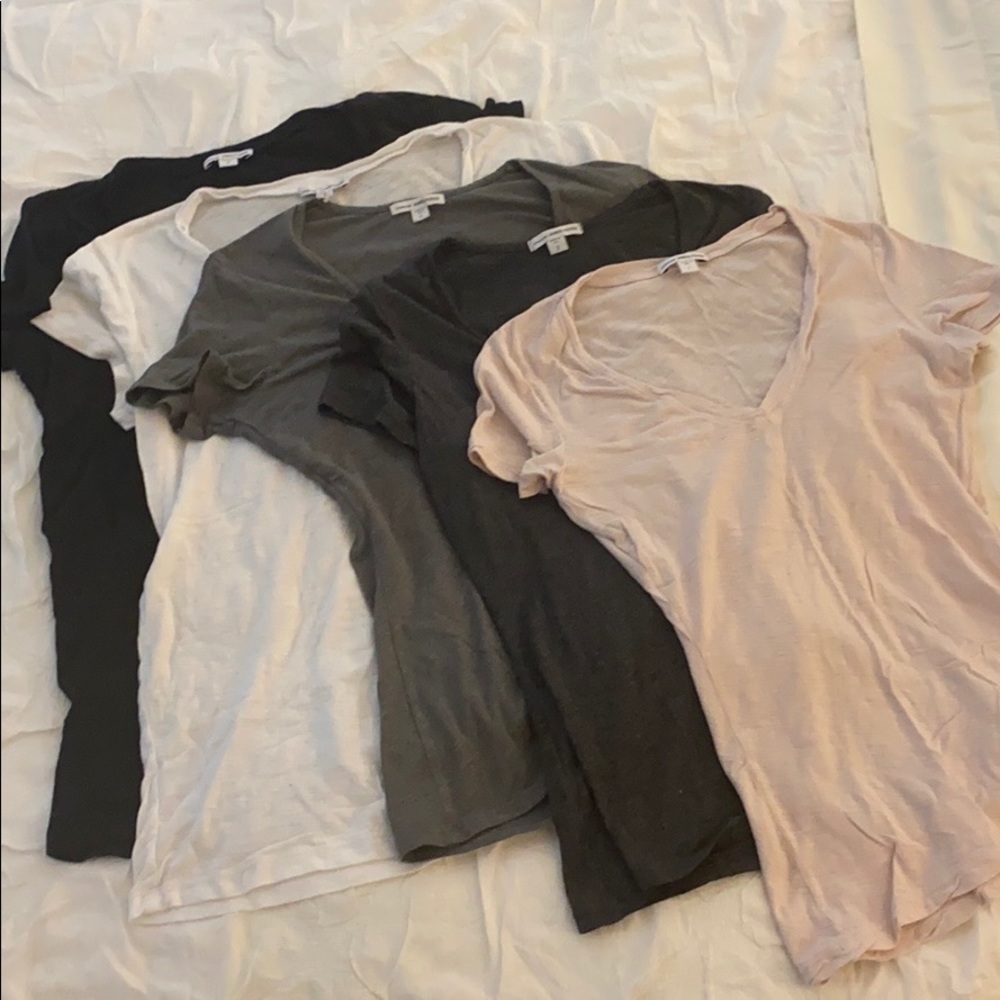 5 James Perse T-Shirts - sizes 1-3
